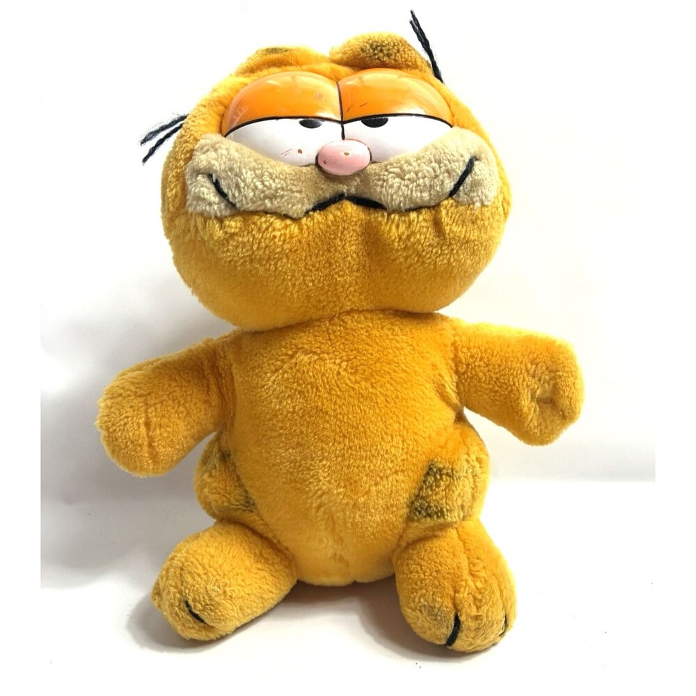 Vintage Garfield Cat 10 Inch Sitting Plush 1981 Dakin Tag Seated